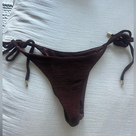 Monday Swimwear Palma Bottoms Shaded Oak Crinkle Size: M - Picture 5 of 6